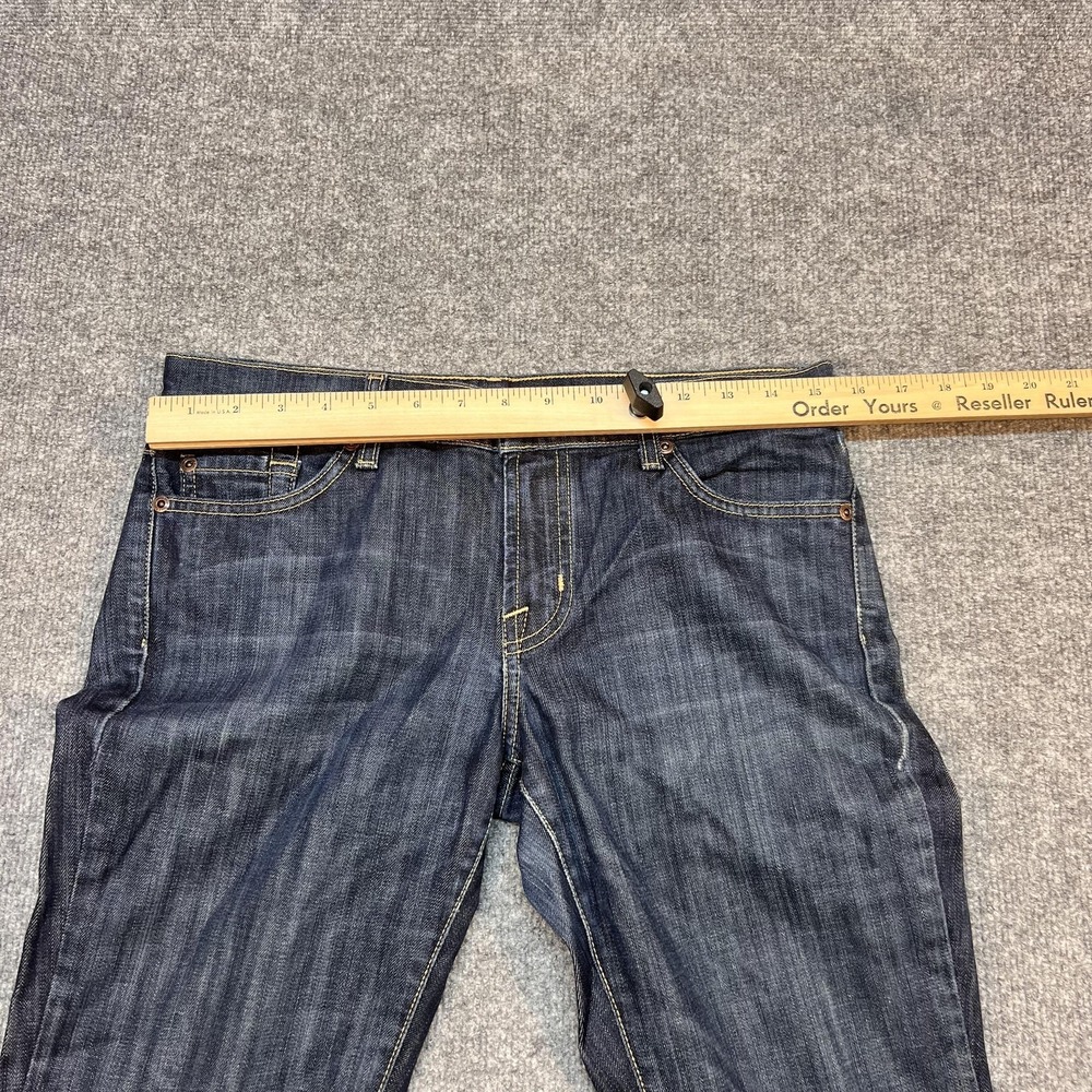 David Kahn Jeans Womens 28 Blue Dark Wash Mid Rise Flare Stretch Denim USA - Picture 14 of 15